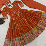 Designer Georgette Embroidered Gown