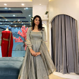 Stunning Crunchy Silk Anarkali Gown