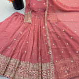 Stunning Crunchy Silk Anarkali Gown