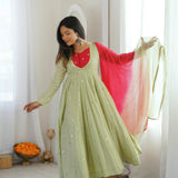 Elegant Embroidered Sequence Gown