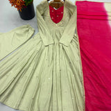 Elegant Embroidered Sequence Gown