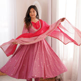 Elegant Embroidered Sequence Gown