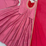 Elegant Embroidered Sequence Gown