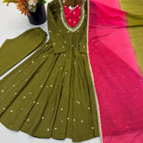Elegant Embroidered Sequence Gown