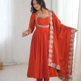 Elegant Embroidered Anarkali Gown