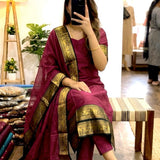 Traditional Silk Straight Kurti