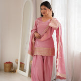 Glass Roman Silk Embroidered Suit