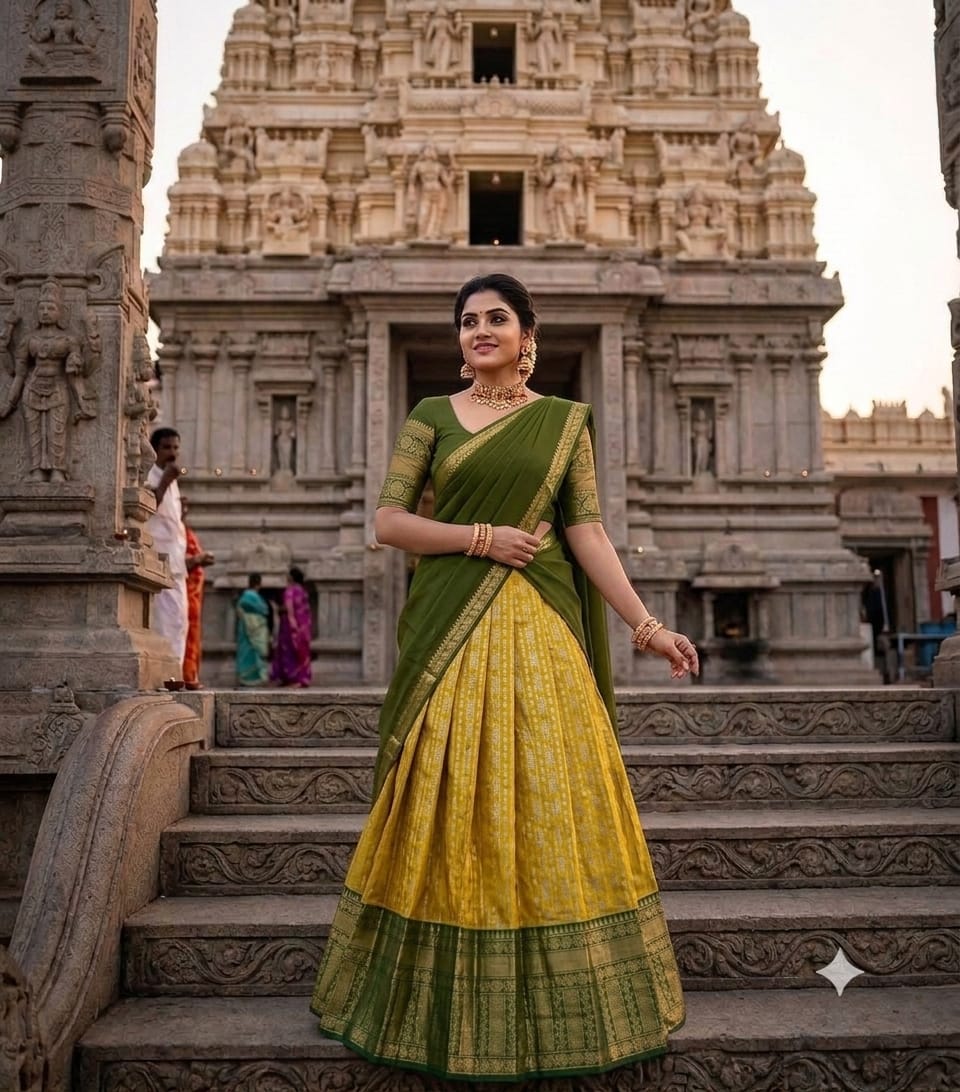 Crafted Kanjivaram Silk Lehenga