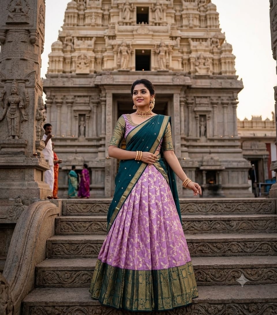 Crafted Kanjivaram Silk Lehenga