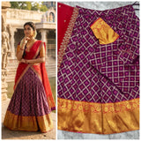 South Style Kanjivaram Silk Lehenga