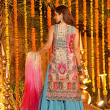 Rainbow Chinon Silk Pakistani Suit