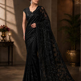 Black Bollywood Sequence Saree