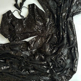 Black Bollywood Sequence Saree
