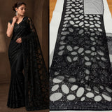 Black Bollywood Sequence Saree