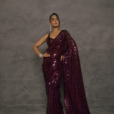 Maroon Blockbuster Sequence Saree