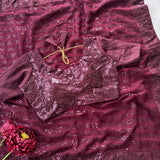 Maroon Blockbuster Sequence Saree