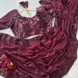 Maroon Blockbuster Sequence Saree