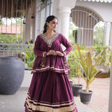 Festive Kora Cotton Lehenga Set