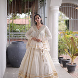 Festive Kora Cotton Lehenga Set
