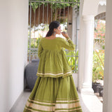 Festive Kora Cotton Lehenga Set