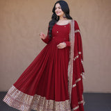 Blooming Embroidered Anarkali Gown