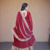 Blooming Embroidered Anarkali Gown