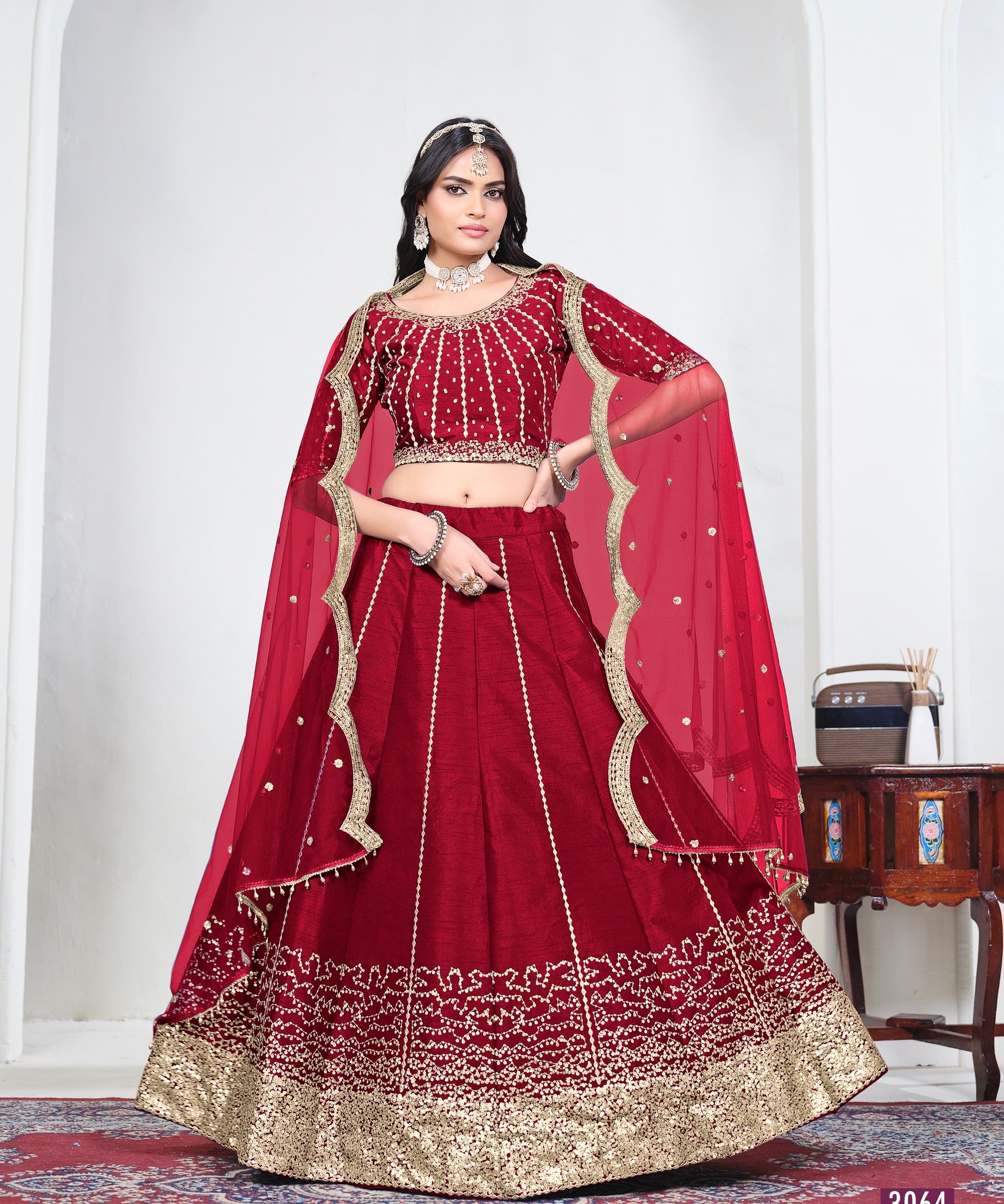 Mehvish Art Silk Wedding Lehenga