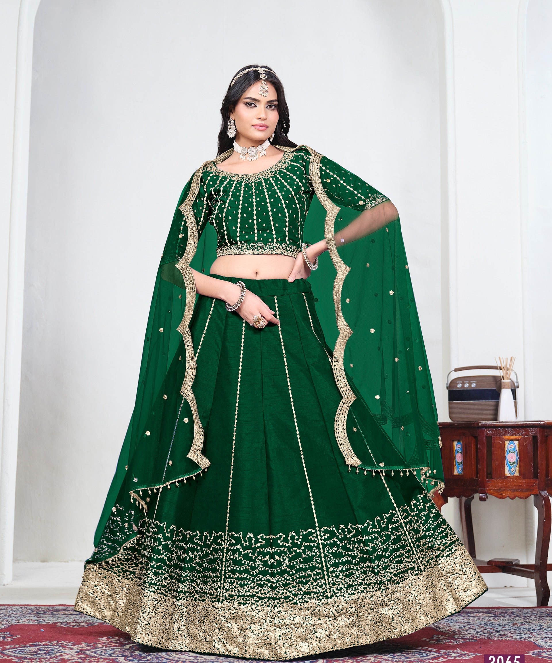 Mehvish Art Silk Wedding Lehenga