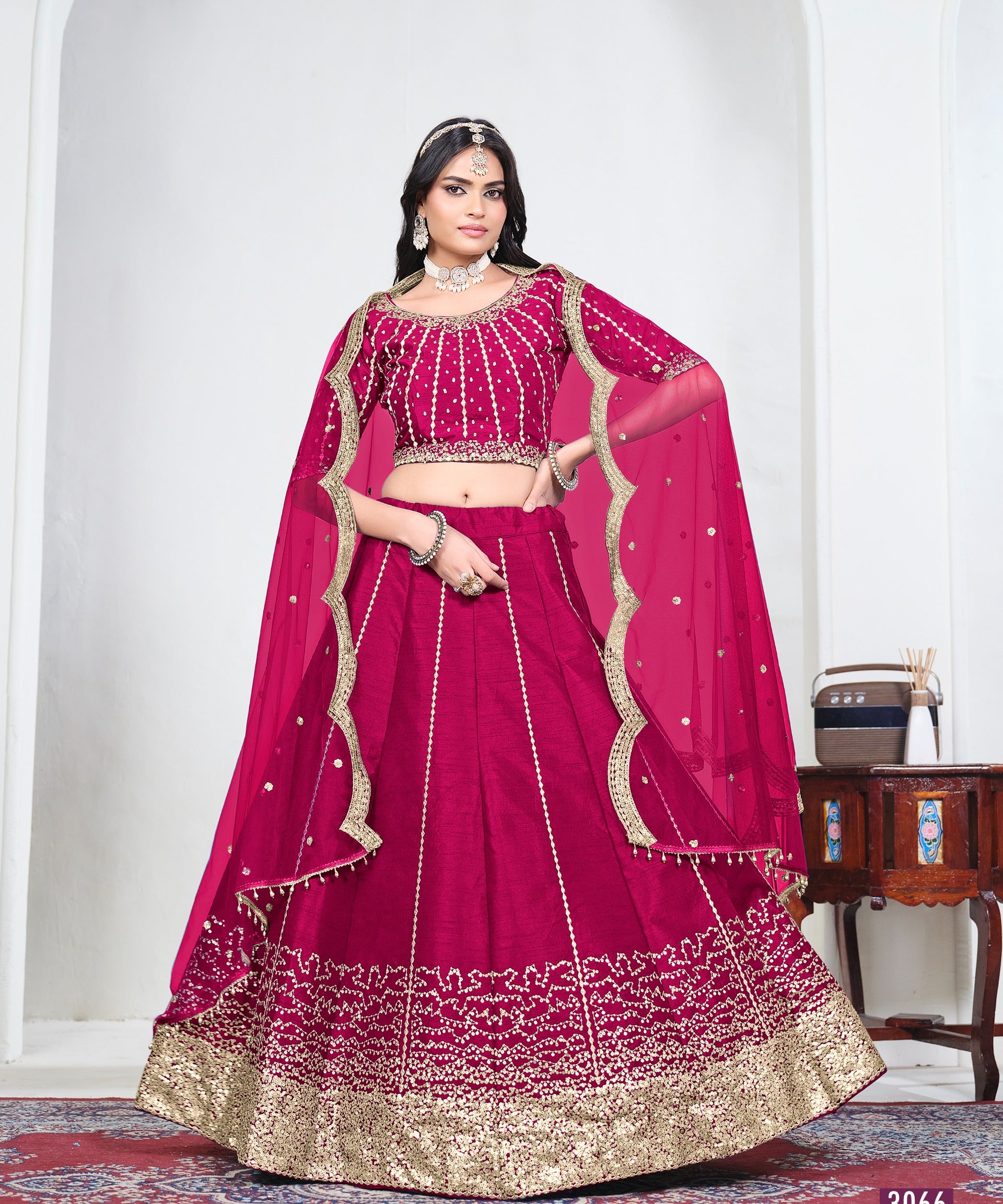 Mehvish Art Silk Wedding Lehenga