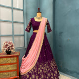 Elevate Blooming Vichitra Silk Lehenga