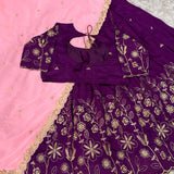 Elevate Blooming Vichitra Silk Lehenga