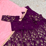 Elevate Blooming Vichitra Silk Lehenga