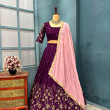 Elevate Blooming Vichitra Silk Lehenga