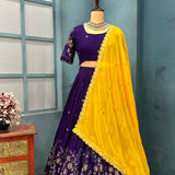 Ethnic Premium Vichitra Silk Lehenga