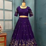 Ethnic Premium Vichitra Silk Lehenga