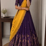 Ethnic Premium Vichitra Silk Lehenga