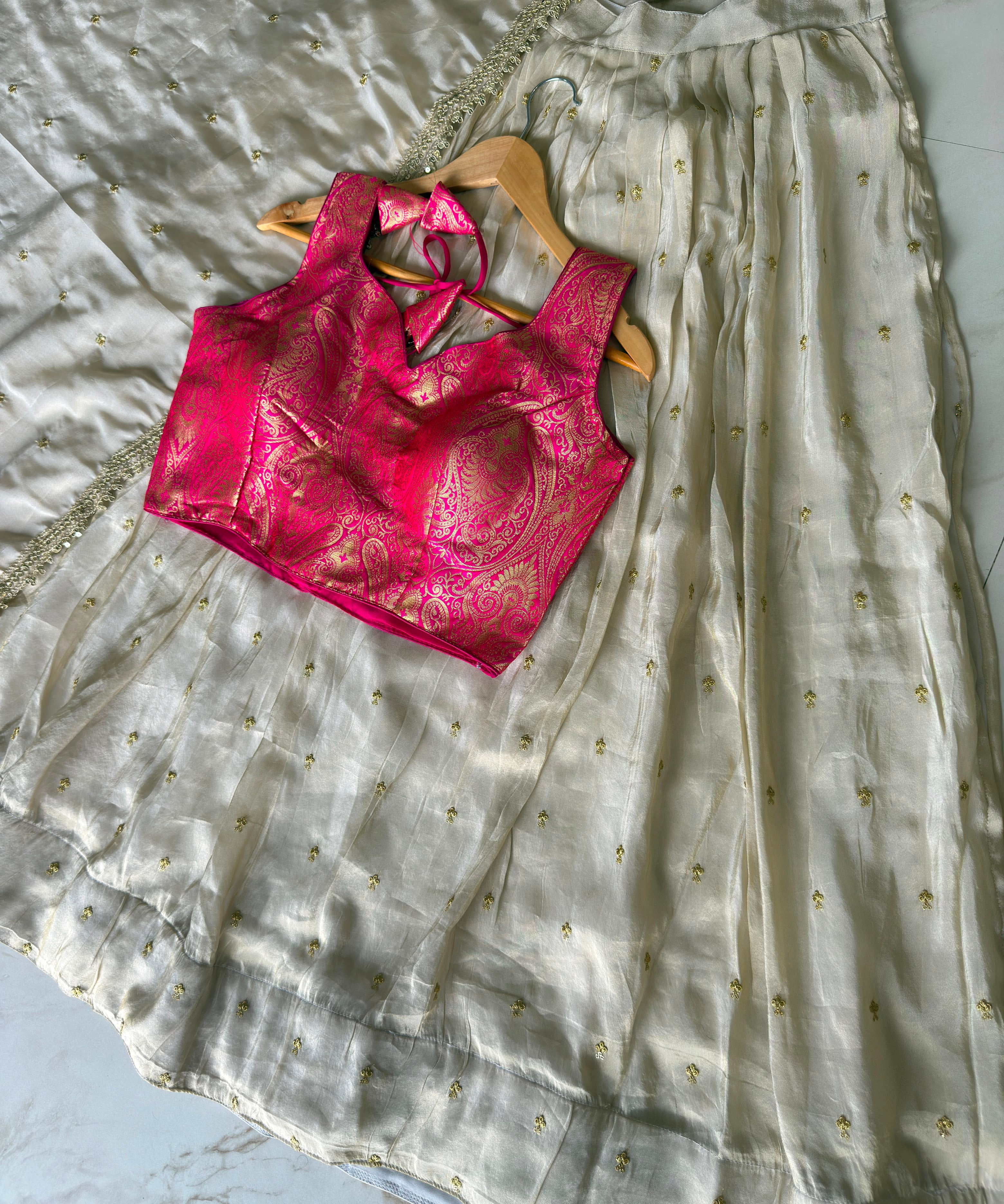Traditional Viscose Tissue Silk Lehenga