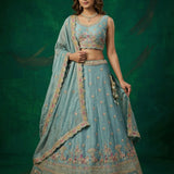 Royal Tissue Silk Embroidered Lehenga