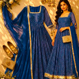 Bandhej Print Faux Georgette Gown