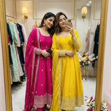 Stunning Chinon Silk Anarkali Gown