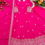 Stunning Chinon Silk Anarkali Gown