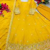 Stunning Chinon Silk Anarkali Gown
