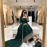 Stunning Chinon Silk Anarkali Gown