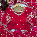 Elegance Embroidered Fendy Silk Saree