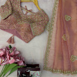 Peach Eye Catching Silk Saree