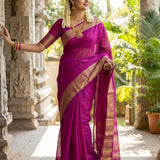 Ambrapali Linen Silk Saree