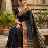 Ambrapali Linen Silk Saree