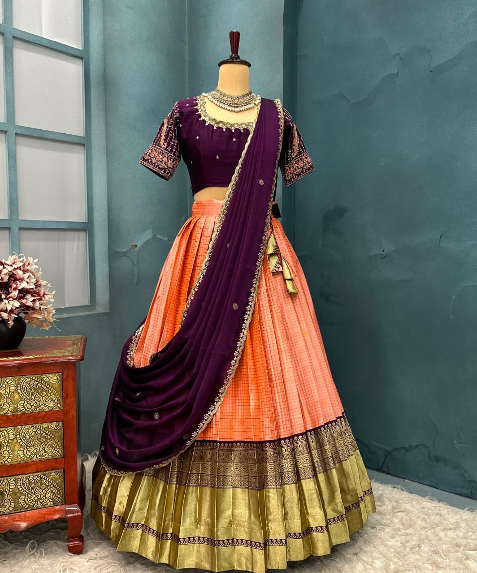 Exclusive Kanjivaram Silk Lehenga