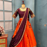Exclusive Kanjivaram Silk Lehenga