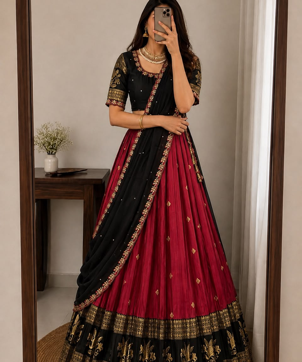 Exclusive Kanjivaram Silk Lehenga